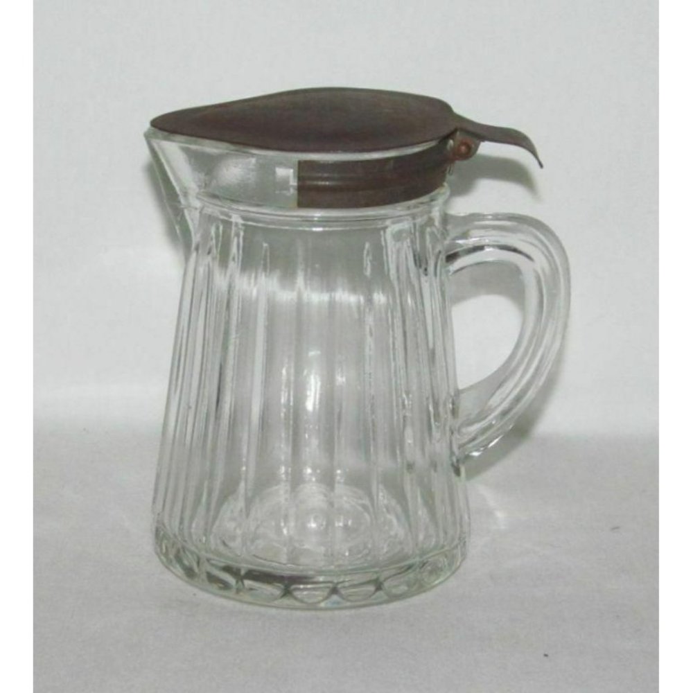 Kitchenware Hocking PANELED Crystal Syrup Pitcher